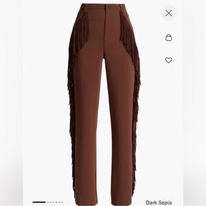 Cinq a Sept Brown Fringe Women's Pants